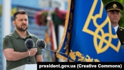 Президент України Володимир Зеленський під час відзначення Дня Української Державності. Київ, 2023 рік 