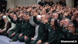 جمعی از فرماندهان سپاه پاسداران در دیدار با آیت‌الله علی خامنه‌ای، رهبر جمهوری اسلامی