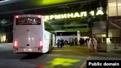 Казанга Таиландтан кайткан юлчыларны каршы алу (Татарстан президенты матбугат үзәге фотосы)