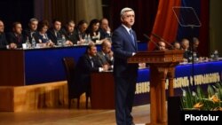 Armenia - President Serzh Sarkisian addresses a congress of his Republican Party in Yerevan, 24May2014.