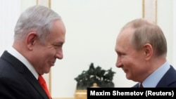 Президент России Владимир Путин встречается с премьер-министром Израиля Биньямином Нетаньяху в Москве. Россия, 30 января 2020 года.
