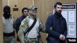 Захоплені ФСБ українські моряки в суді Москви, січень 2019 року
