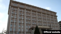 Тажикстандын Тышкы иштер министрлигинин имараты.