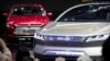 Električni automobili kineskih kompanija na sajmu automobila u pekingu, 25. april 2018.