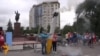 В Бишкеке сожжена гигантская сигарета