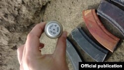 Боеприпасы, оставленные азербайджанской стороной, 21 апреля 2015 г.