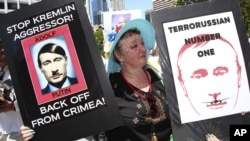 Акція протесту в Австралії проти збройної агресії Росії щодо України (архівне фото)