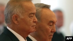 Казакстан -- Өзбек президенти Ислам Каримов жана Казакстандын президенти Нурсултан Назарбаев. Астана, 7-сентябрь, 2012. 