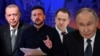 Коллаж: Эрдоган, Зеленский, Мединский, Путин