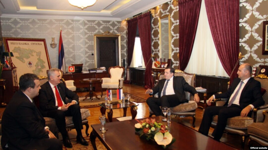 Zvaničnici Srbije i RS u Banjaluci 26. decembra 2012.