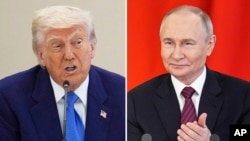 АҚШ президенті Дональд Трамп пен Ресей президенті Владимир Путин (коллаж)