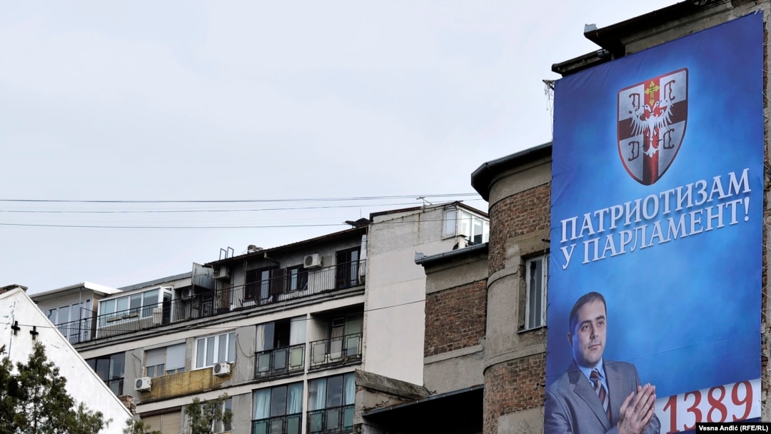 Serbia -- The campaign of right wing political parties on billboards for the parliamentary elections in Serbia, 25 February 2014