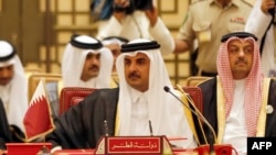 FILE: Emir of Qatar Sheikh Tamim bin Hamad al-Thani attends a Gulf Cooperation Council (GCC) summit in December.