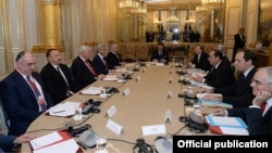 Встреча президентов Франции, Армении и Азербайджана, а также сопредседателей Минской группы ОБСЕ, Париж, 27 октября 2014 г․