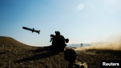Ілюстраційне фото. Вогонь з протиракетного комплексу Javelin, Афганістан