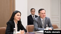 Саида Мирзиёева, дочь президента Узбекистана Шавката Мирзиёева, и ее соратник Комилжон Алламжонов