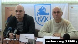 Праваабаронцы Валянцін Стэфановіч і Гары Паганяйла