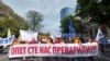 Detalj sa jednog od protesta prosvetnih radnika u centru Beograda, 2. oktobar 2024. 