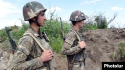 Военнослужащие Армии обороны Нагорного Карабаха (архивная фотография)