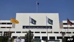 Pakistani parliament building in Islamabad.