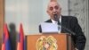 Armenia - Karabakh war veteran Suren Sargsian addresses a rally in Yerevan.