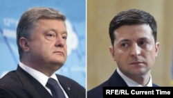 Петро Порошенко, ліворуч, і Володимир Зеленський (комбіноване фото)