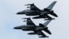 Винищувачі F-16 під час відзначення Дня Повітряних сил України. Київщина, 4 серпня 2024 року