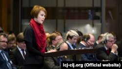 Олена Зеркаль на слуханнях справи України проти Росії в Міжнародному суді в Гаазі (архівне фото)